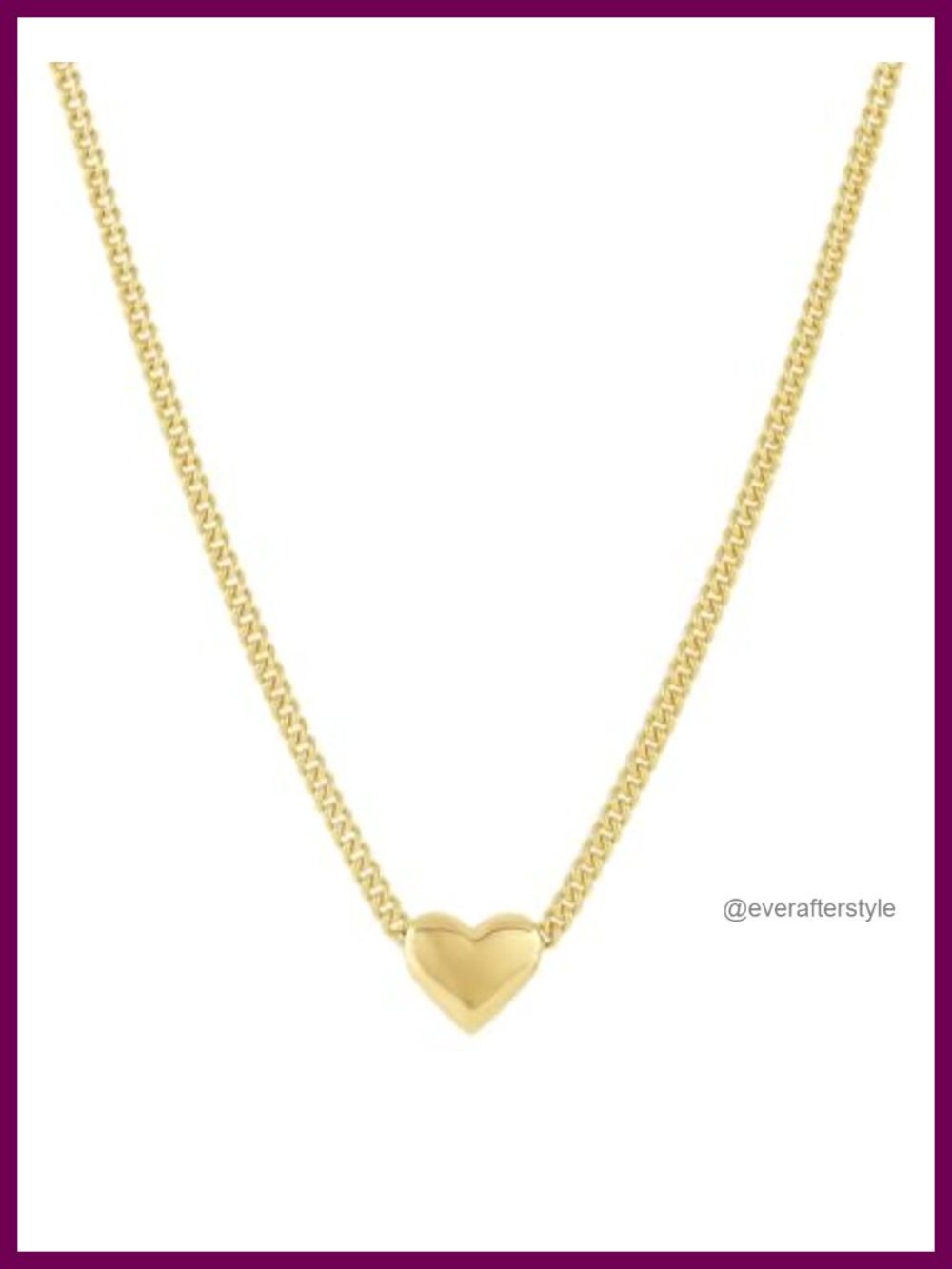 Gold Plated Adjustable Heart Pendant Necklace Women Lobster Clasp